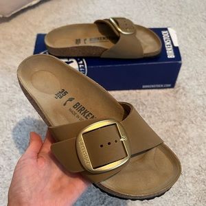 New Birkenstock Madrid Big Buckle Mud Green